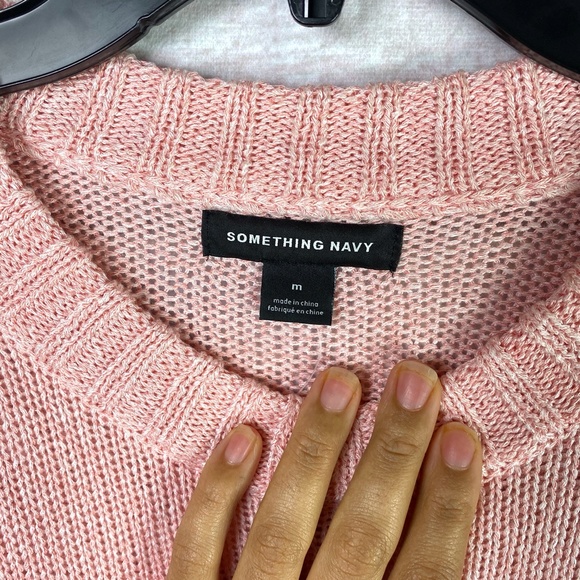 SOMETHING NAVY Subtle Sheen Sweater in Pink Gem - Picture 6 of 9